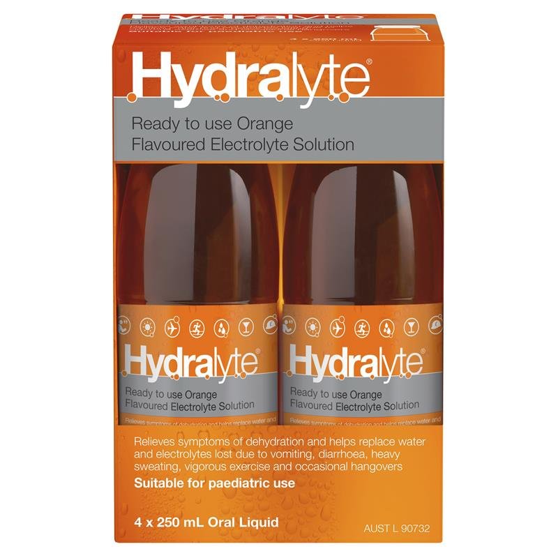 Hydralyte 电解质口服液 橙味 250ml×4瓶