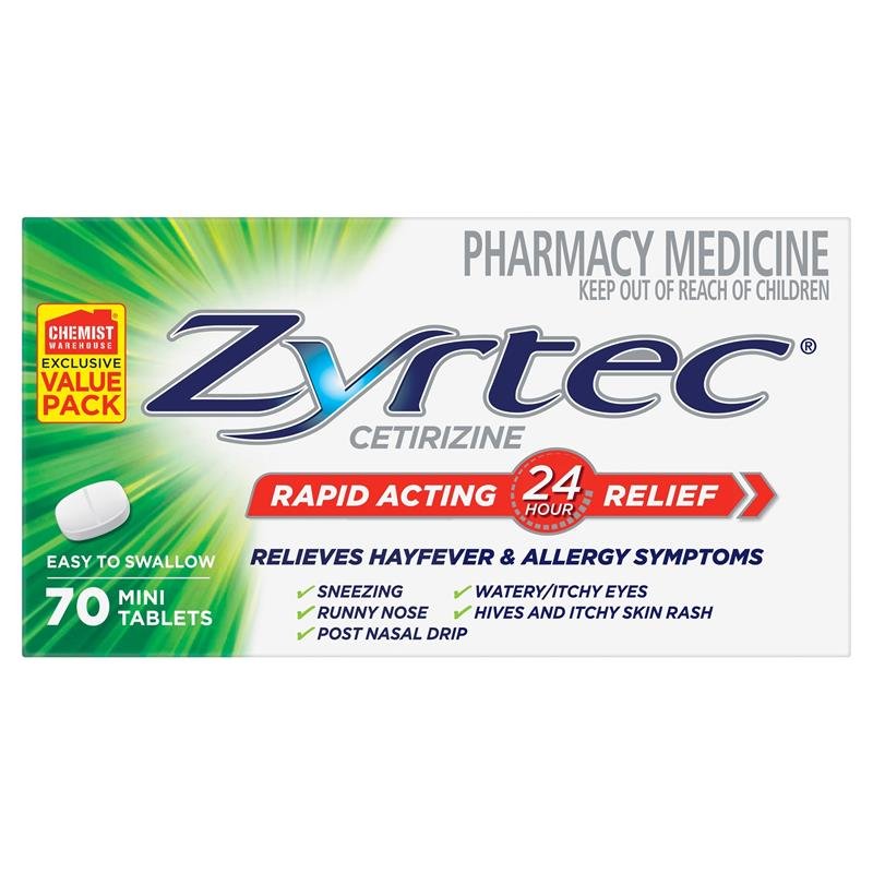 Zyrtec 仙特明 抗过敏/花粉症迷你片 70片