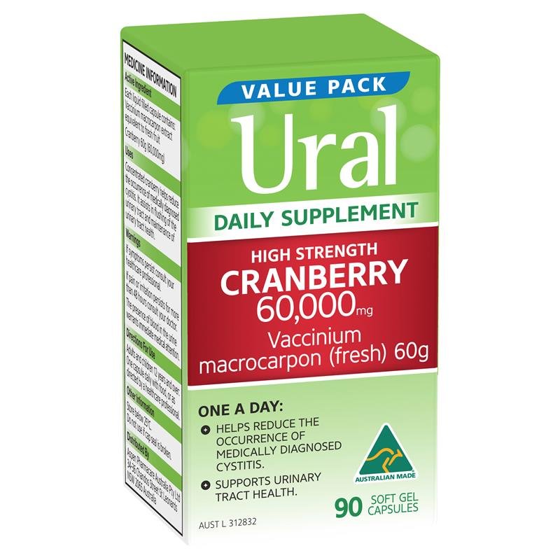 Ural 高浓度蔓越莓胶囊 60000mg 90粒