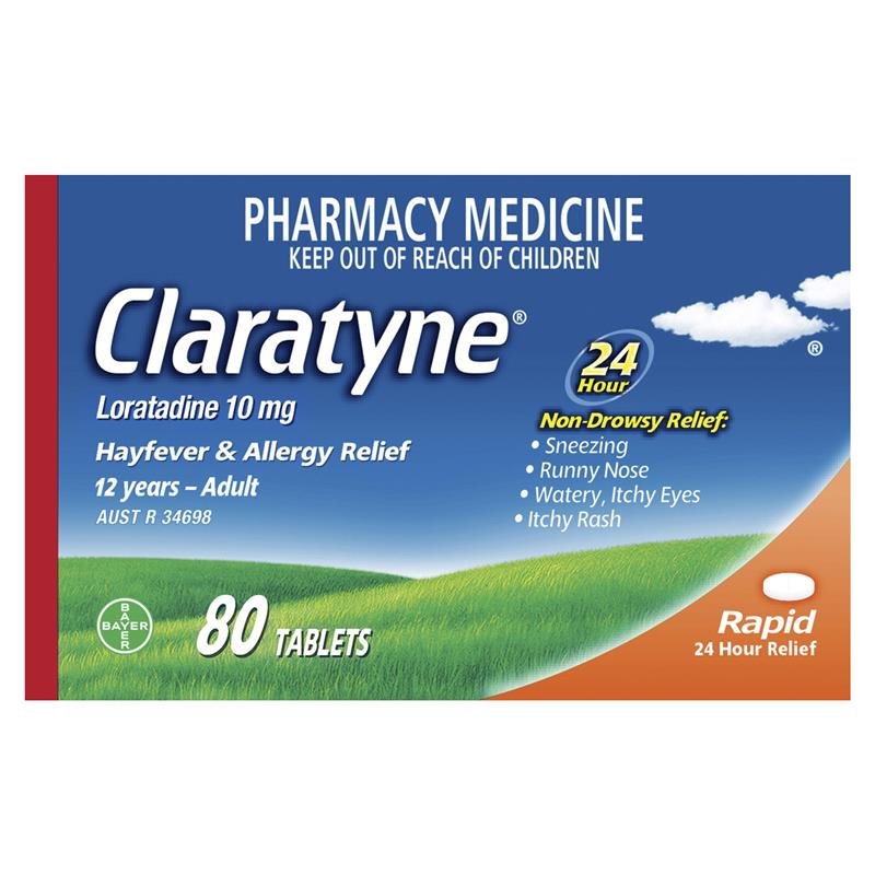 开瑞坦 Claratyne 抗过敏花粉症片 80片