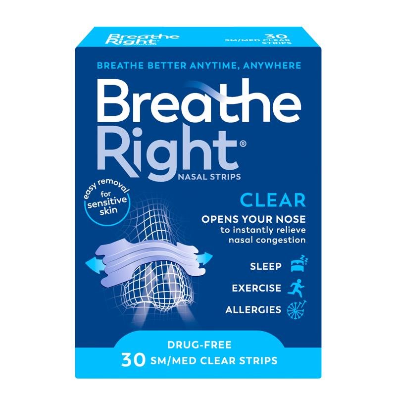 Breathe Right 通气鼻贴 透明款 标准码 30片