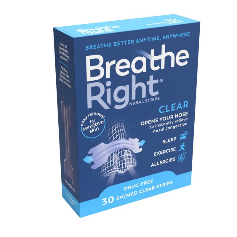 Breathe Right 通气鼻贴 透明款 标准码 30片
