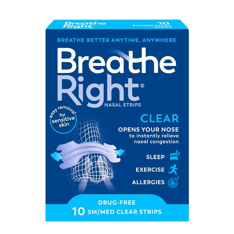 Breathe Right 通气鼻贴 透明款 标准码 10片