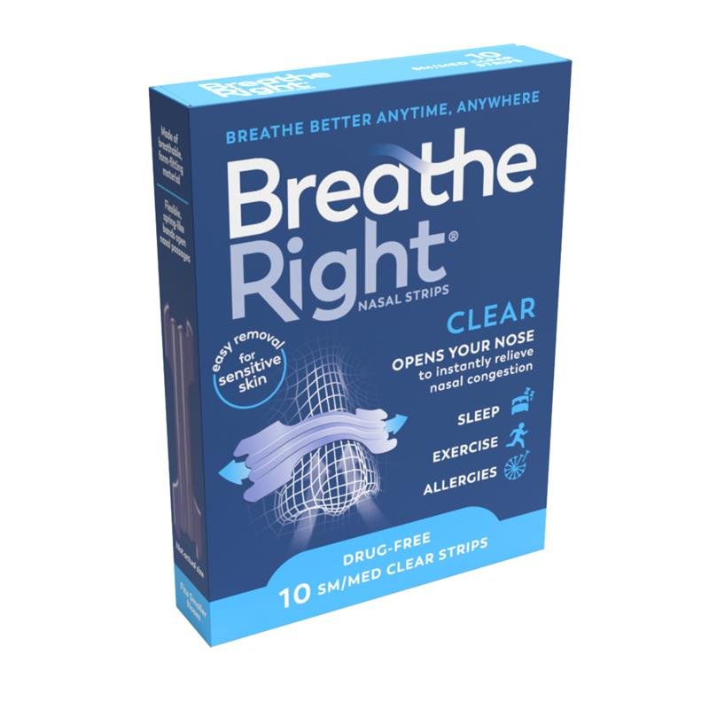 Breathe Right 通气鼻贴 透明款 标准码 10片