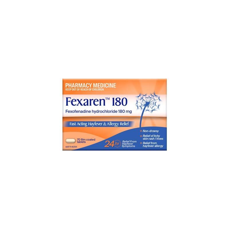 Fexaren 非索非那定抗过敏片 180mg 70片