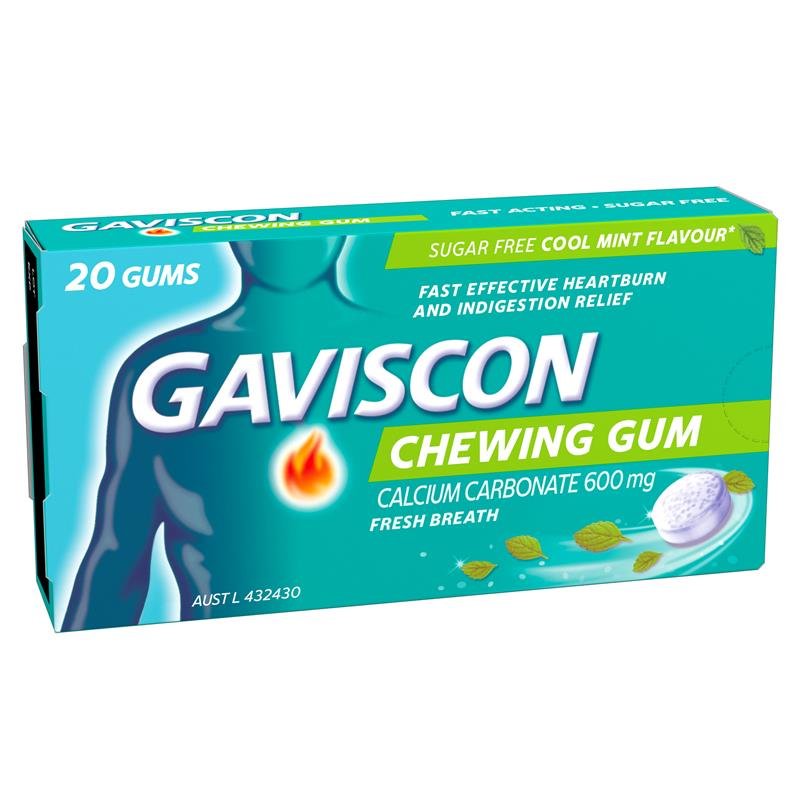 Gaviscon 加维斯康 抗酸咀嚼胶 清凉薄荷味 20粒
