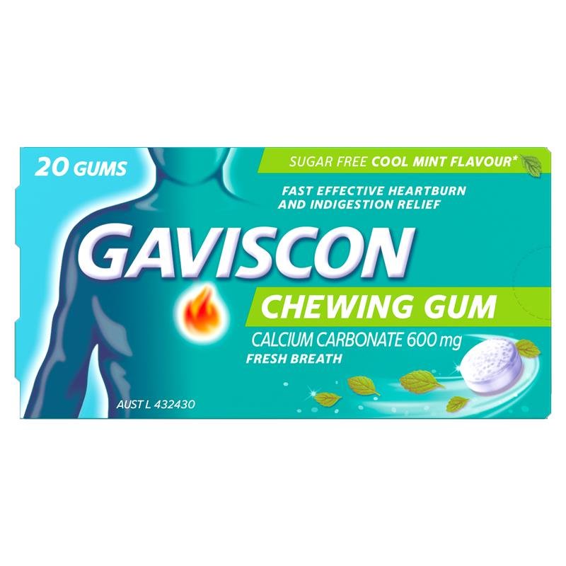 Gaviscon 加维斯康 抗酸咀嚼胶 清凉薄荷味 20粒