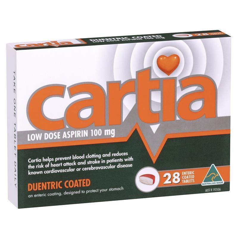 Cartia 阿司匹林肠溶片 100mg 28片