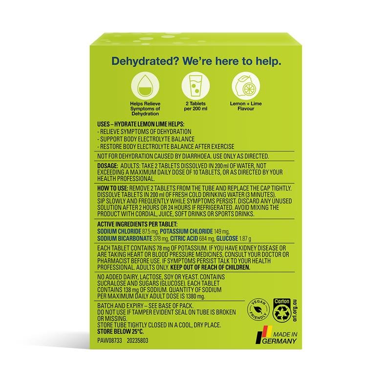 Voost Hydrate 补水电解质泡腾片 柠檬青柠味 60片 加量装