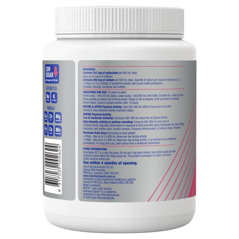 Hydralyte Plus Sports 运动电解质补水冲调粉 西瓜味 900g