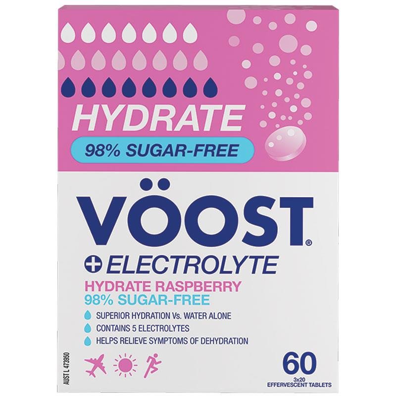 Voost Hydrate 无糖补水电解质泡腾片 覆盆子味 60片