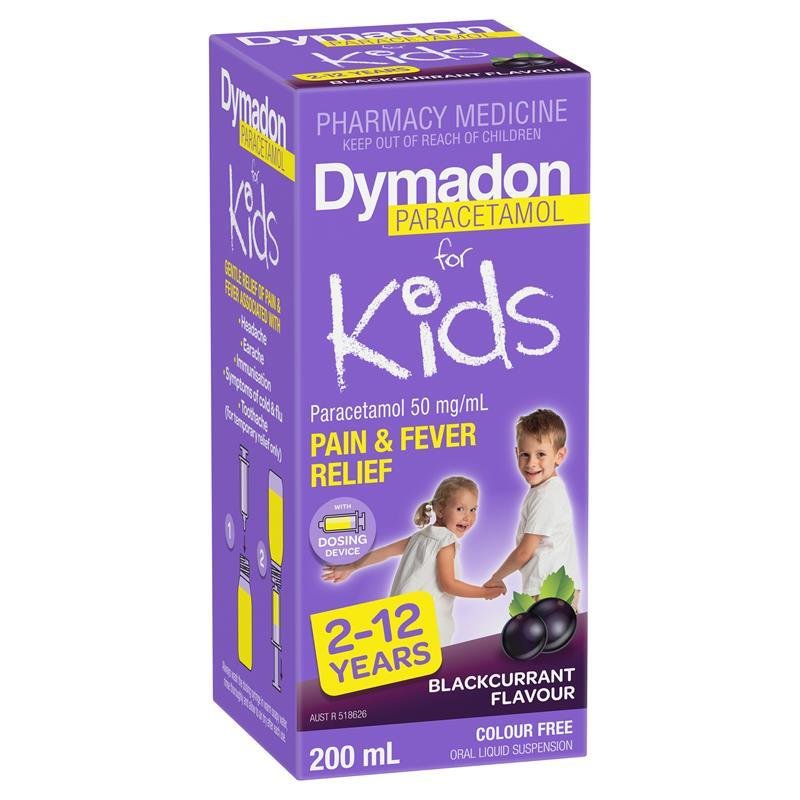 Dymadon 儿童退烧止痛口服混悬液 黑加仑味 2-12岁 200ml