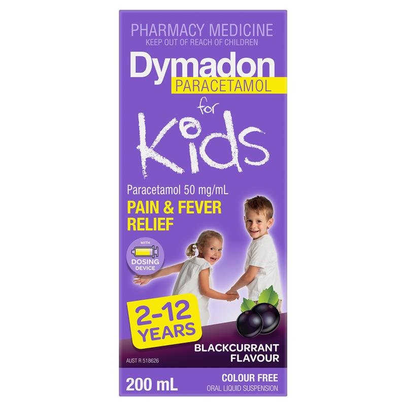 Dymadon 儿童退烧止痛口服混悬液 黑加仑味 2-12岁 200ml