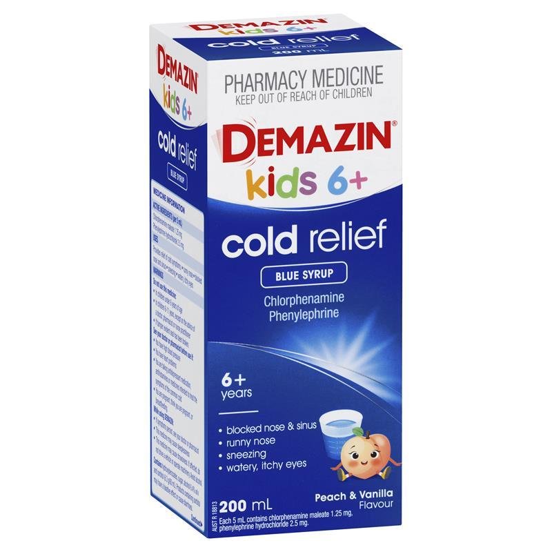 Demazin 儿童感冒糖浆 蓝色装 6岁以上 200ml