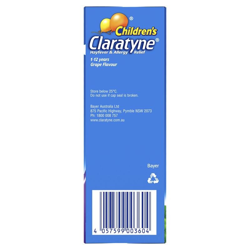 Claratyne 开瑞坦 儿童抗过敏鼻敏感糖浆 葡萄味 120ml