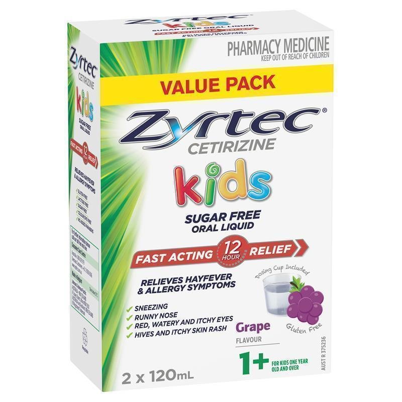 Zyrtec 仙特明 儿童抗过敏口服液 葡萄味 240ml