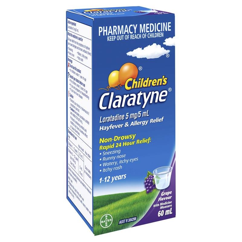 Claratyne 开瑞坦 儿童抗过敏鼻敏感糖浆 葡萄味 60ml