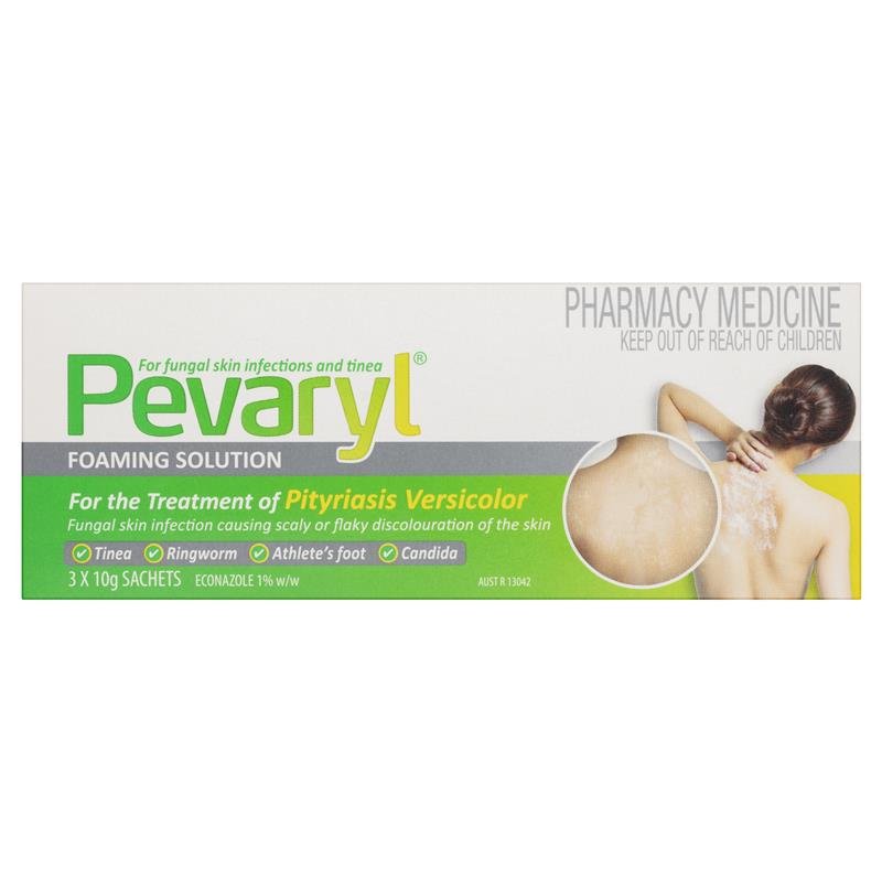Pevaryl 益康唑 抗真菌泡沫洗剂 1% 10g×3包
