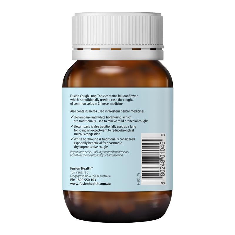 Fusion Health Cough Lung Tonic 复方草本 60粒素食胶囊