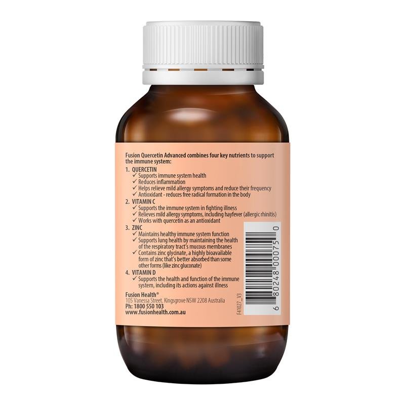 Fusion Health 槲皮素 Quercetin Advanced 60粒素食胶囊