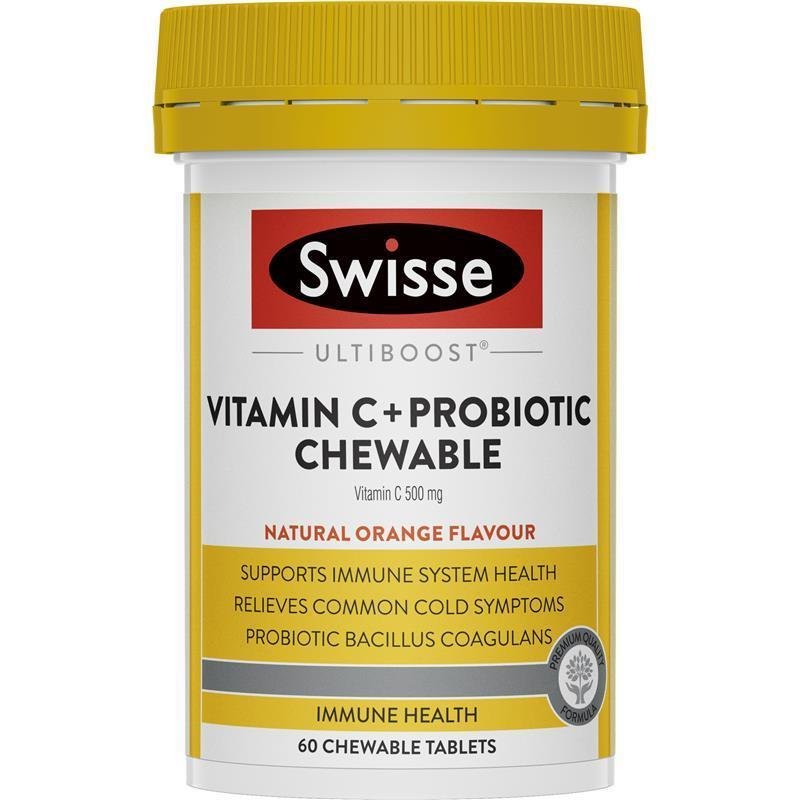 Swisse 斯维诗 维生素C+益生菌咀嚼片 60片