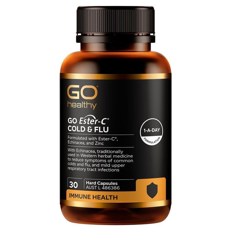 GO Healthy Ester-C Cold & Flu Relief 硬胶囊 30粒
