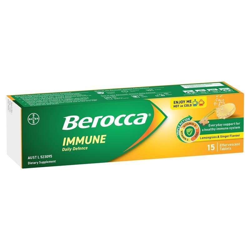Berocca 每日免疫泡腾片 柠檬草生姜味 15片