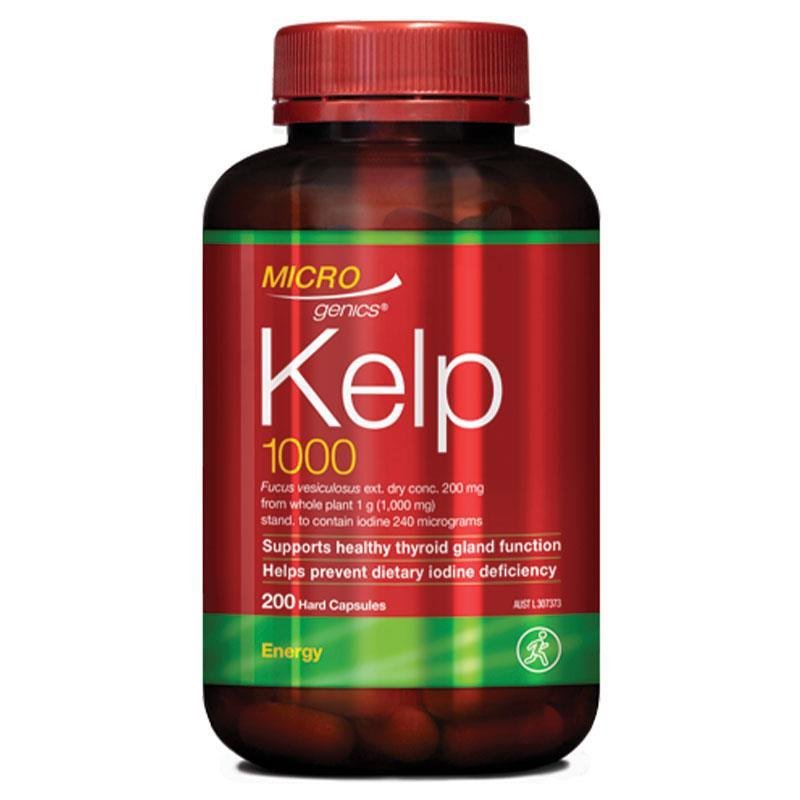 Microgenics 海带(昆布)Kelp 1000 胶囊 200粒