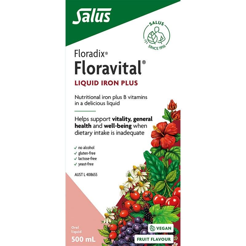Floradix 铁元 Floravital 液体铁(无酵母无麸质)500ml