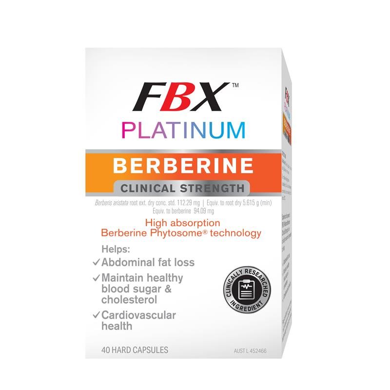 FBX Platinum 小檗碱(黄连素)Clinical Strength 胶囊 40粒