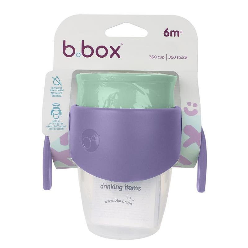 B.Box 360度防漏学饮杯 淡紫色 250ml