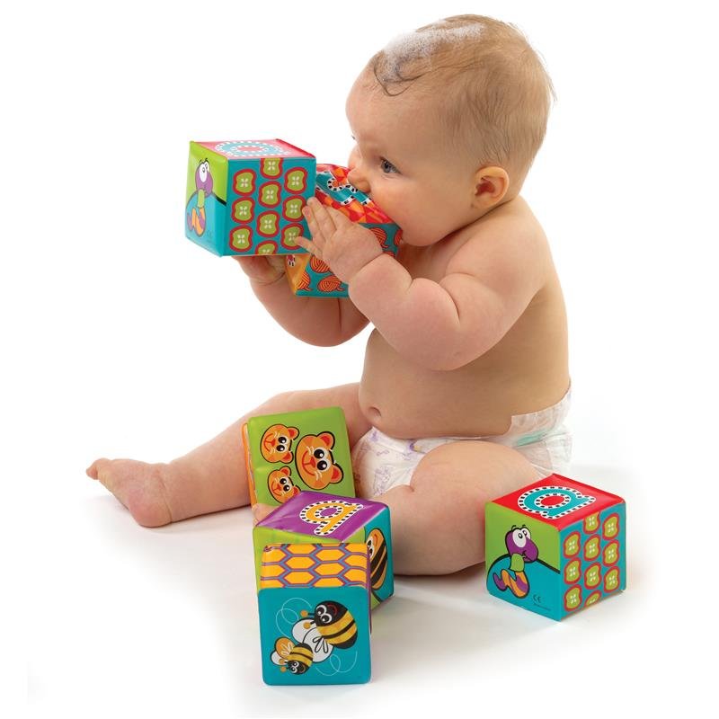 Playgro 洗澡益智软积木 6块装