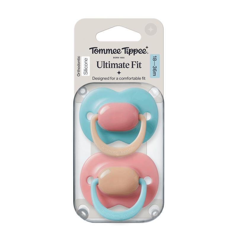 Tommee Tippee 汤美天地 贴合型安抚奶嘴 18-36个月 2个装 颜色随机
