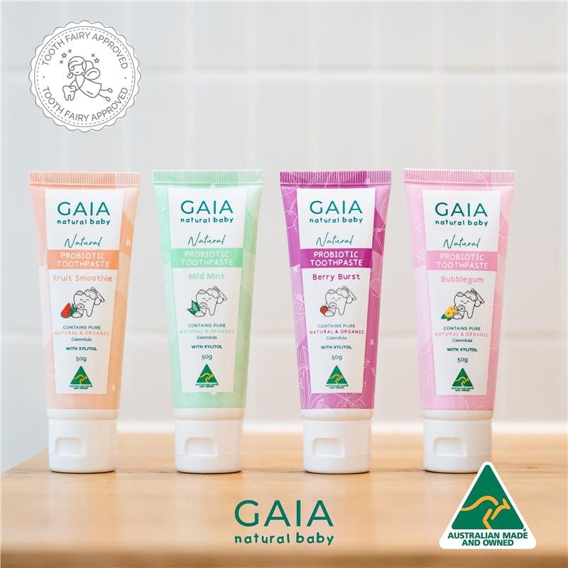 Gaia 天然婴儿益生菌牙膏 莓果味 50g