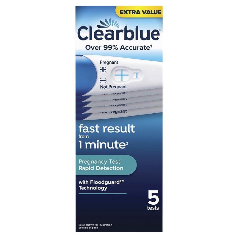 Clearblue 可丽蓝 快速检测验孕棒 5支装