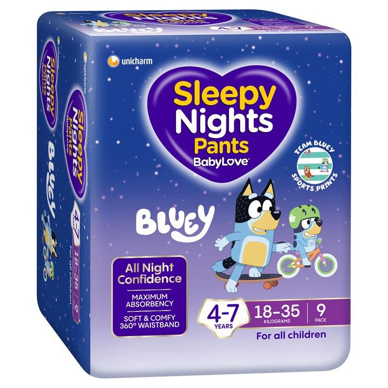 BabyLove SleepyNights 儿童夜用拉拉裤 4-7岁 18-35kg 9片装