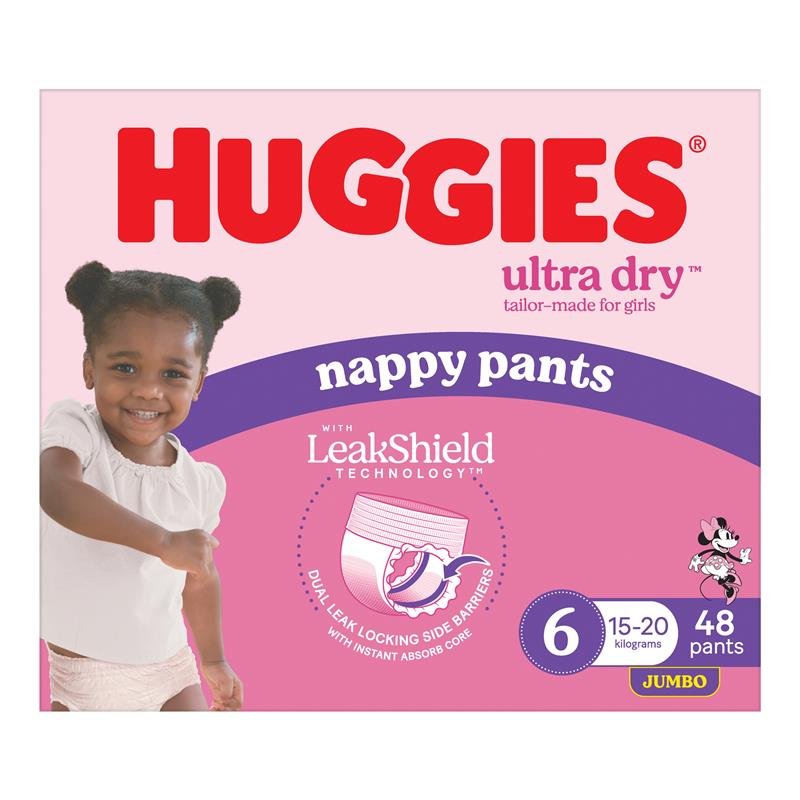 Huggies 好奇 Ultra Dry 女宝拉拉裤 6号 (15-20kg) 48片