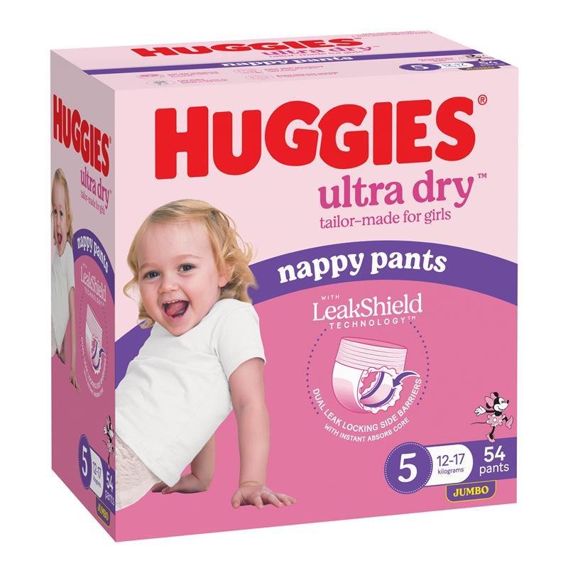 Huggies 好奇 Ultra Dry 女宝拉拉裤 5号 (12-17kg) 54片