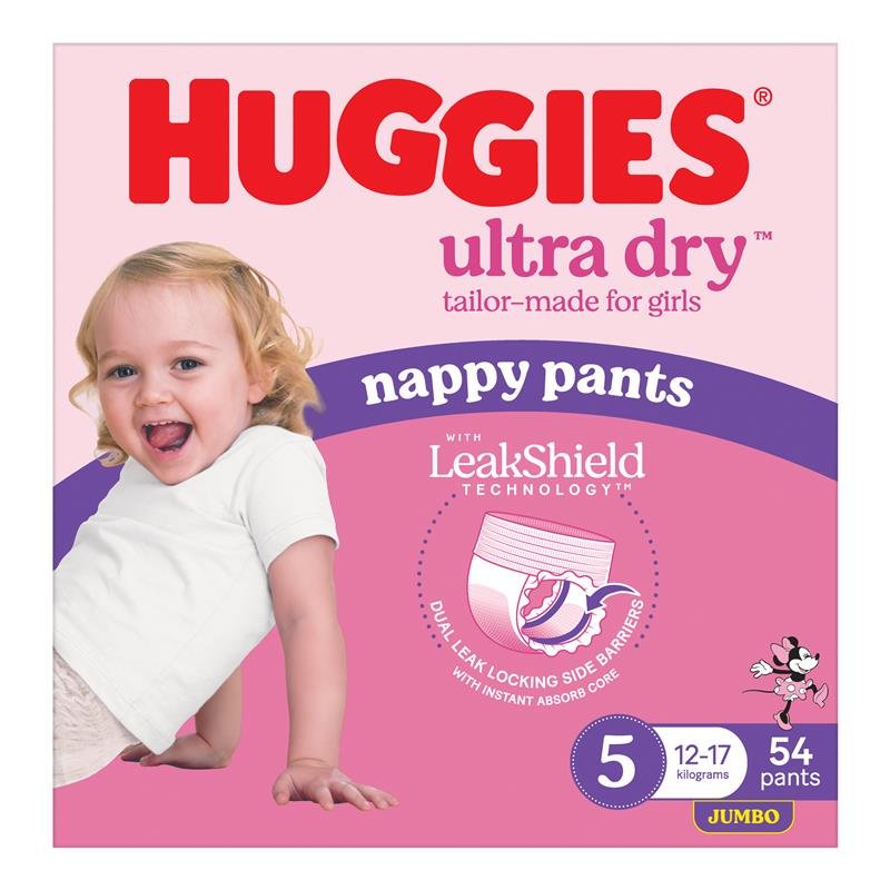 Huggies 好奇 Ultra Dry 女宝拉拉裤 5号 (12-17kg) 54片