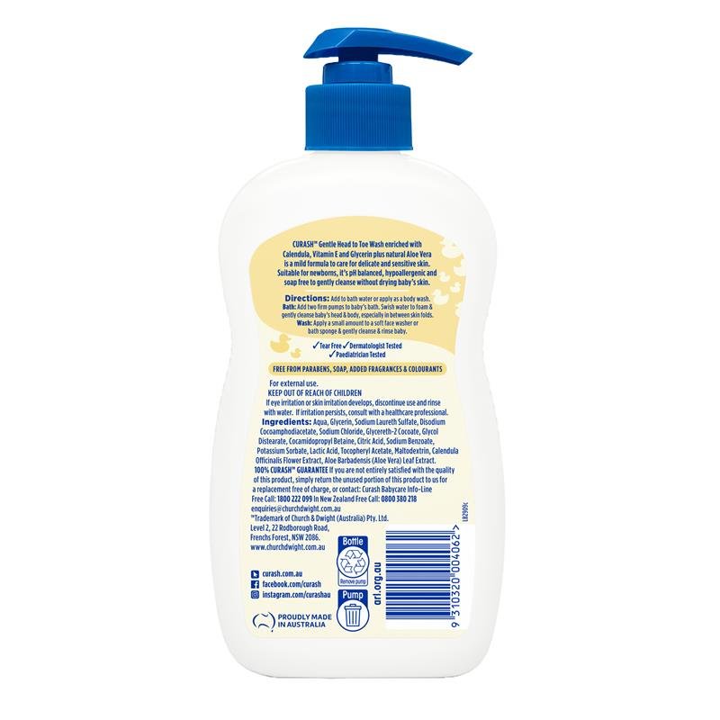 Curash 婴儿温和全身洗发沐浴露 400ml
