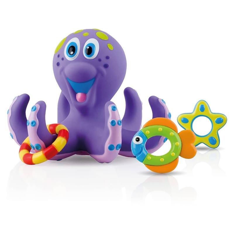 Nuby 努比 漂浮章鱼套圈洗澡玩具