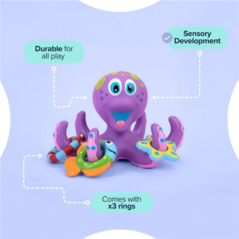 Nuby 努比 漂浮章鱼套圈洗澡玩具