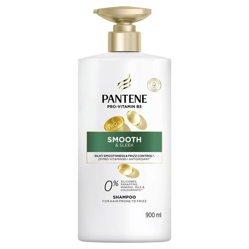 Pantene Smooth & Sleek Shampoo 900ml