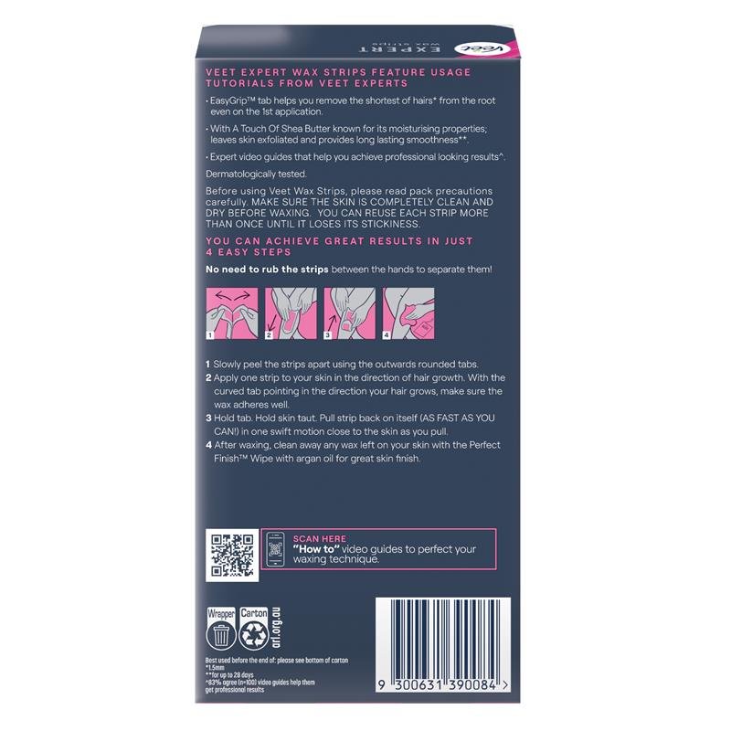 Veet Expert Cold Wax Leg & Body 20 Pack