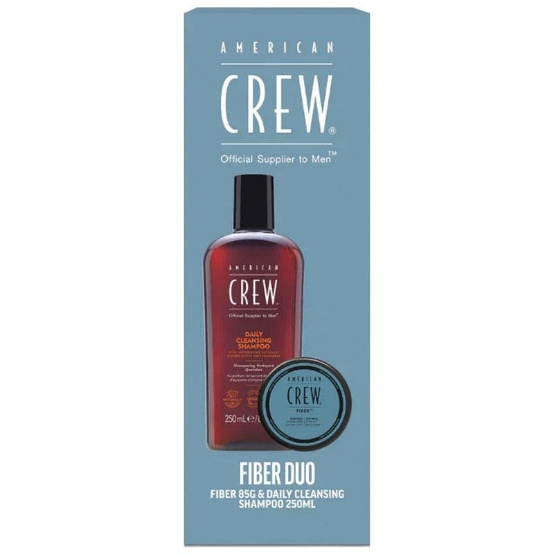 American Crew 纤维造型泥85g+日常洗发水250ml 礼盒套装