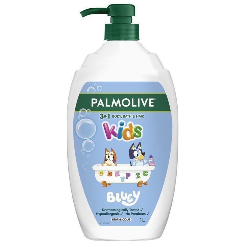 Palmolive Kids Bluey 3 in 1 Body Bath & Hair Berrylicious 1L
