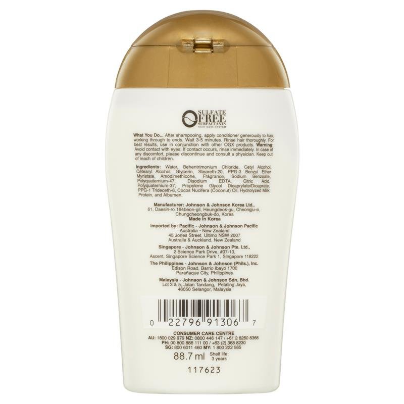 Ogx Nourishing + Hydrating Coconut Milk Conditioner For Dry Hair 88.7mL
