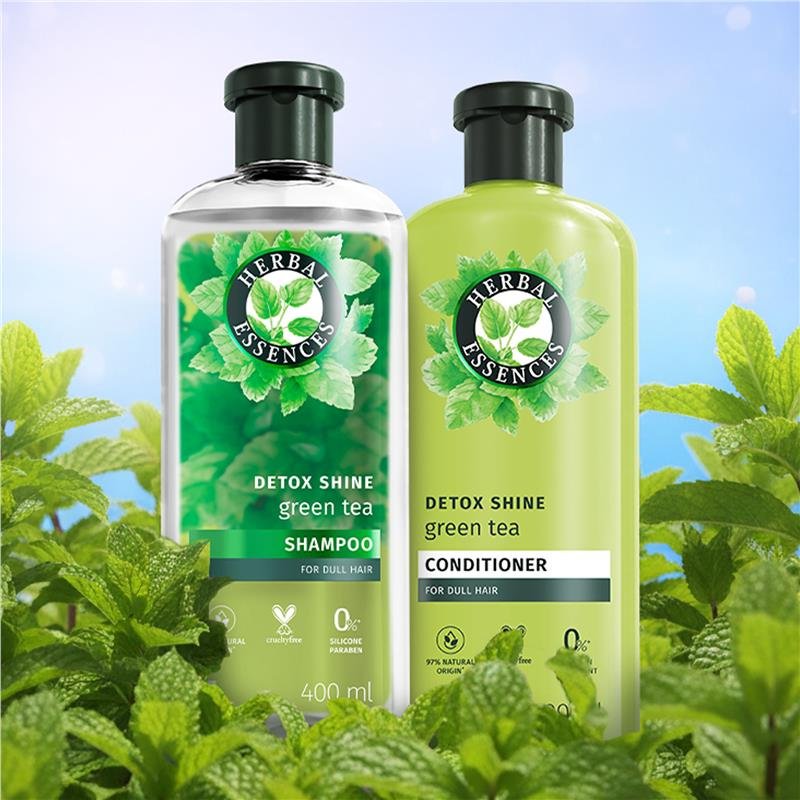 Herbal Essences Conditioner Detox Shine Green Tea Haircare 400ml