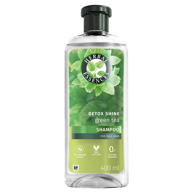 Herbal Essences Shampoo Detox Shine Green Tea Haircare 400ml
