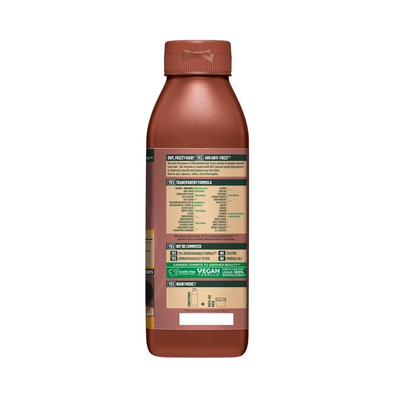 Garnier Fructis Hair Food Smoothing Macadamia Shampoo For Unruly Hair 350ml
